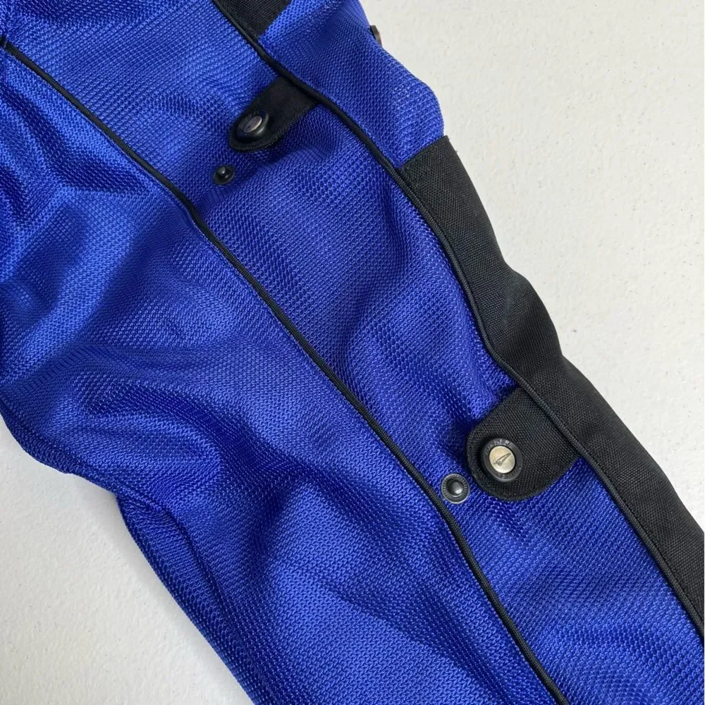 Teknic Padded Motorcycle Jacket Blue Black Adventure Riding Moto Armor Men 44